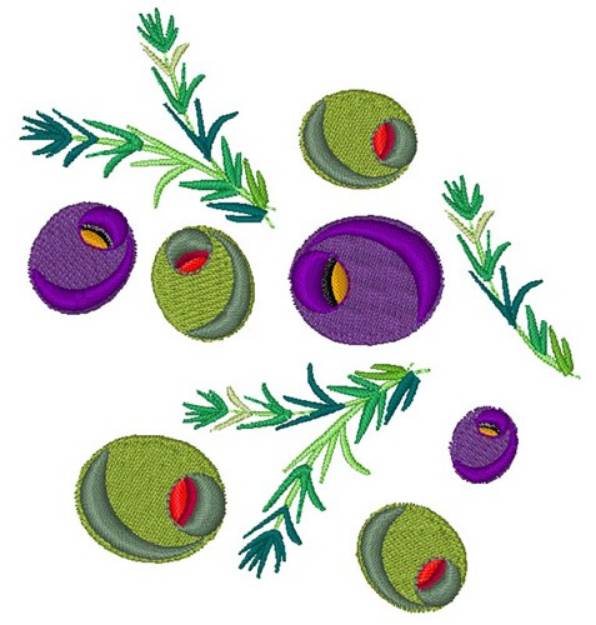 Picture of Olives Machine Embroidery Design