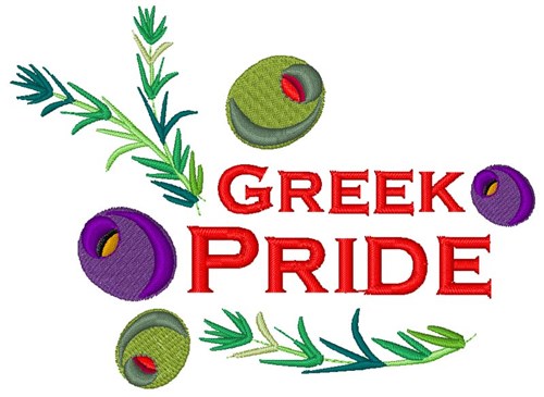 Greek Pride Machine Embroidery Design
