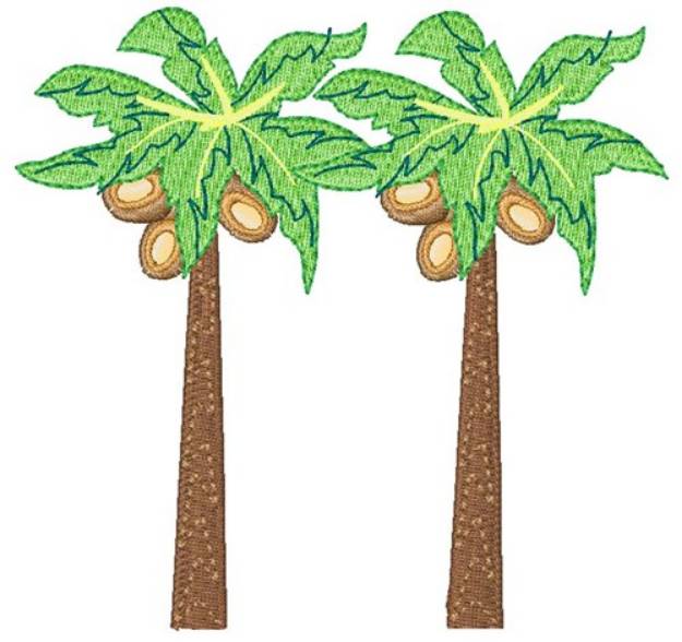 Picture of Coconut Trees Machine Embroidery Design
