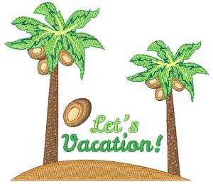 Picture of Lets Vacation Machine Embroidery Design