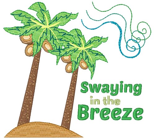 Swaying In Breeze Machine Embroidery Design