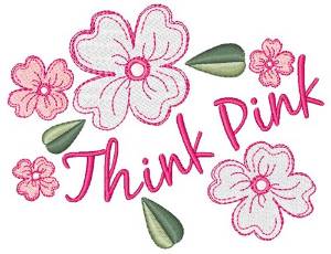 Picture of Think Pink Machine Embroidery Design