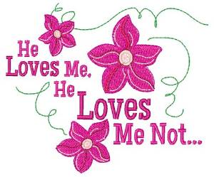 Picture of He Loves Me Machine Embroidery Design