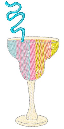 Cocktail Drink Machine Embroidery Design