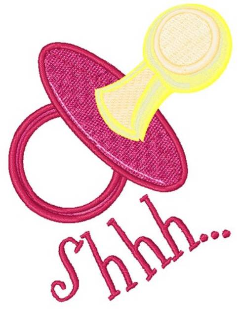 Picture of Shhh Pacifier Machine Embroidery Design