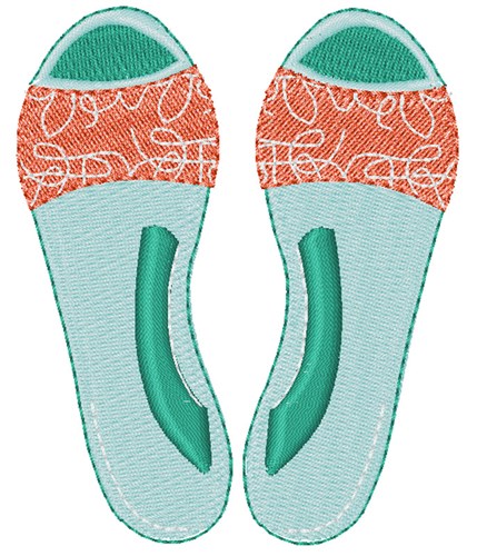 Summer Sandals Machine Embroidery Design