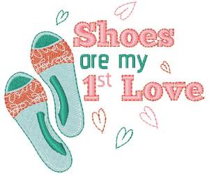 Picture of Shoes Are 1st Love Machine Embroidery Design