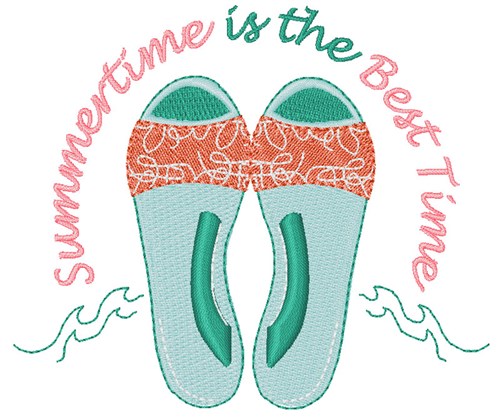 Summertime Is Best Machine Embroidery Design