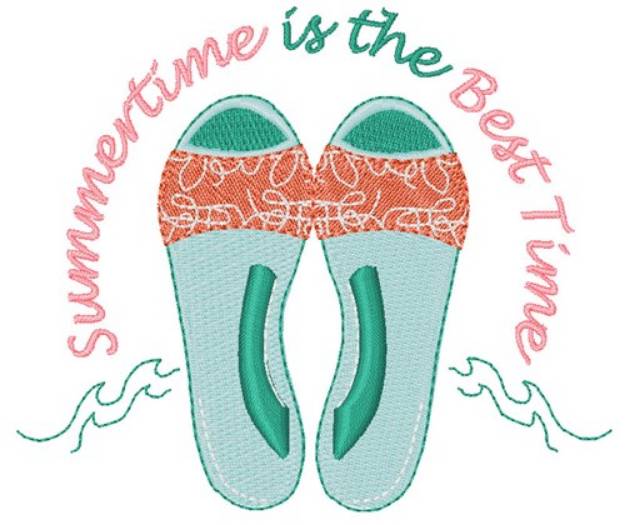 Picture of Summertime Is Best Machine Embroidery Design