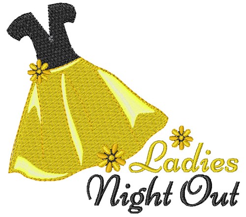 Ladies Night Out Machine Embroidery Design