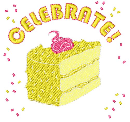 Celebrate Cake Machine Embroidery Design