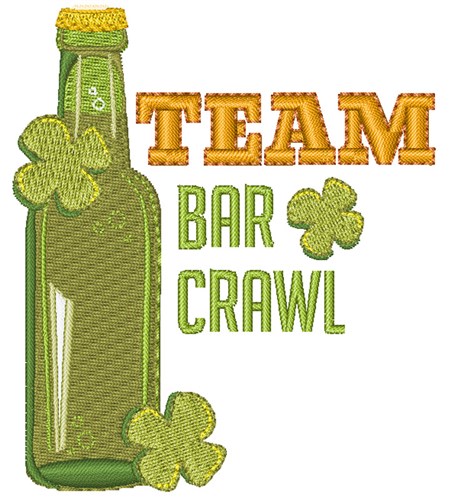 Bar Crawl Machine Embroidery Design