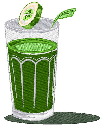 Green Drink Machine Embroidery Design