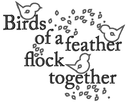 Bird Of Feather Machine Embroidery Design