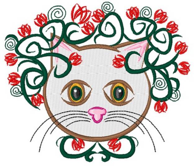 Picture of Cat Outline Machine Embroidery Design