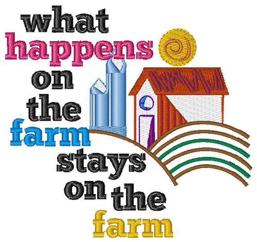 What Happens On The Farm Machine Embroidery Design