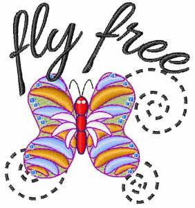 Picture of Fly Free Machine Embroidery Design