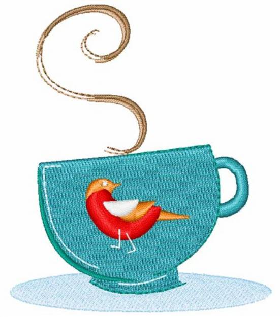 Picture of Steaming Coffee Cup Machine Embroidery Design