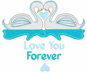 Picture of Love You Forever Machine Embroidery Design