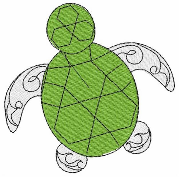 Picture of Swirly Turtle Machine Embroidery Design