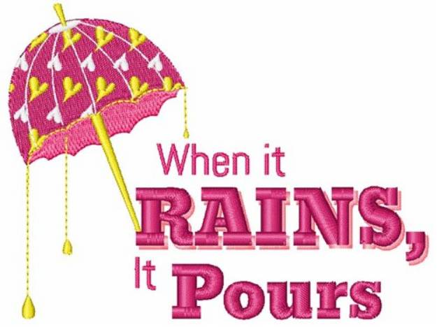 Picture of It Rains, It Pours Machine Embroidery Design