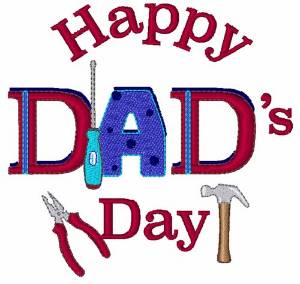 Picture of Happy Dads Day Machine Embroidery Design