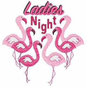 Picture of Ladies Night Flamingos Machine Embroidery Design
