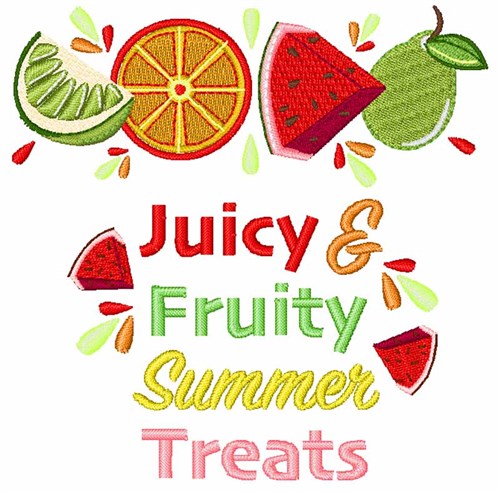 Fruity Summer Treats Machine Embroidery Design