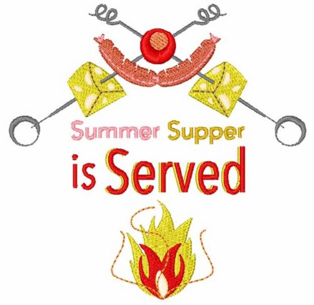 Picture of Summer Supper Is Served Machine Embroidery Design