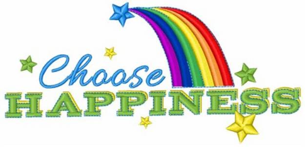 Picture of Choose Happiness Machine Embroidery Design
