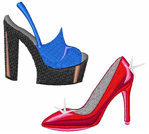 High Heel Shoes Machine Embroidery Design