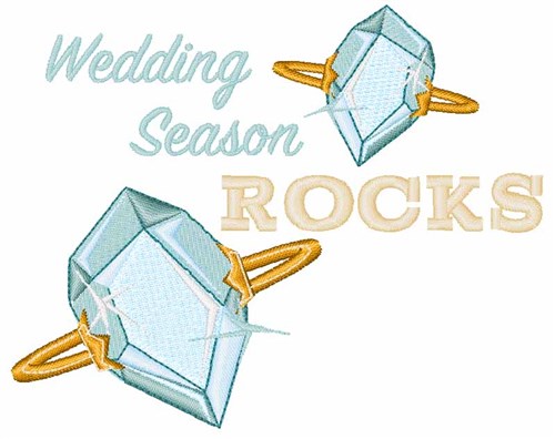 Wedding Season Rocks Machine Embroidery Design