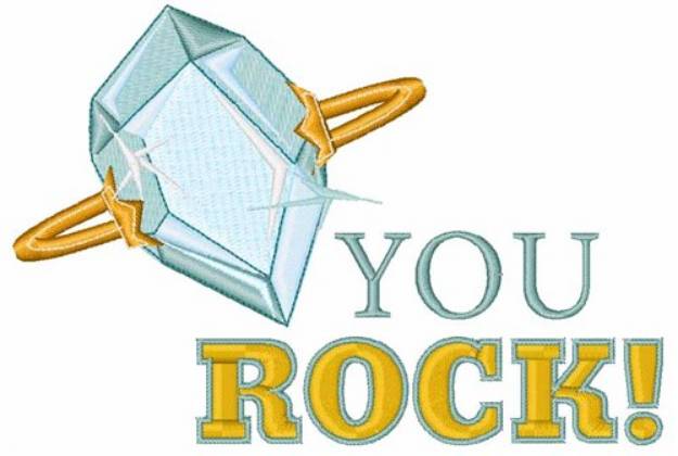 Picture of You Rock! Machine Embroidery Design