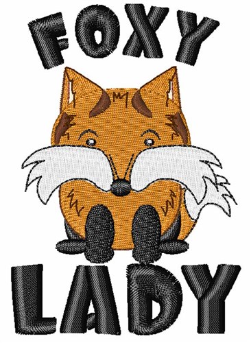 Foxy Lady Machine Embroidery Design