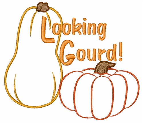 Looking Gourd Machine Embroidery Design