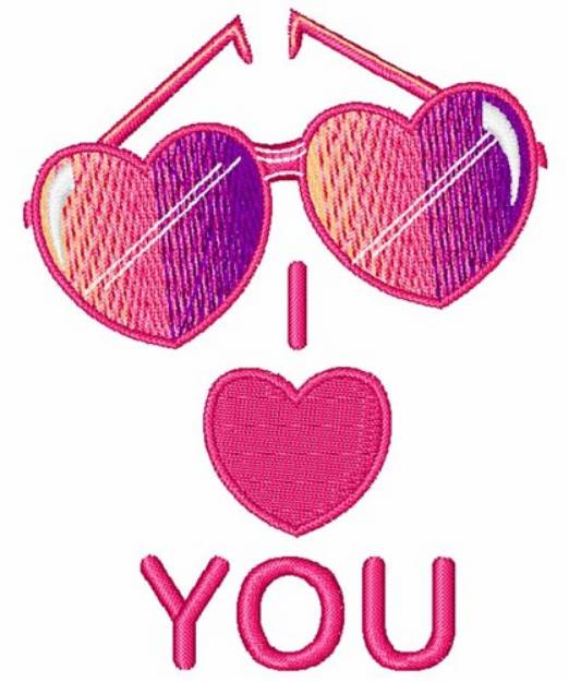 Picture of I Heart You Machine Embroidery Design