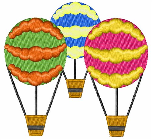 Hot Air Balloon Base Machine Embroidery Design