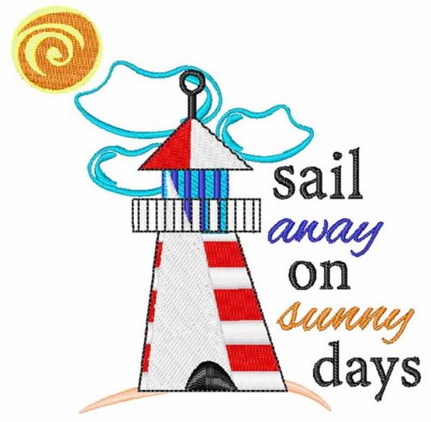 Picture of Sail Away On Sunny Days Machine Embroidery Design