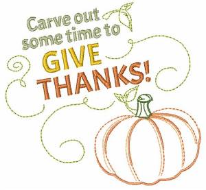 Picture of Carve Out Some Time To Give Thanks Machine Embroidery Design