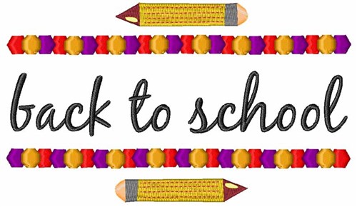 Back To School Machine Embroidery Design