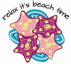 Picture of Relax Its Beach Time Machine Embroidery Design
