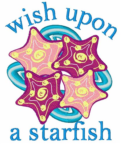 Wish Upon A Starfish Machine Embroidery Design