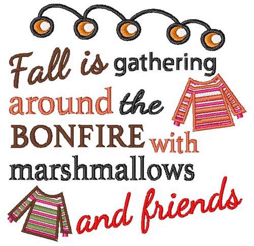 Fall Is Machine Embroidery Design