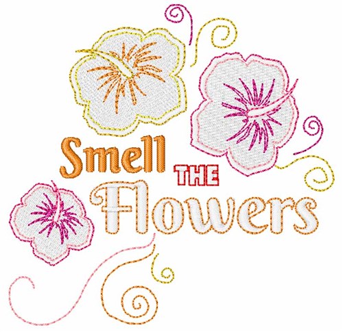 Smell The Flowers Machine Embroidery Design