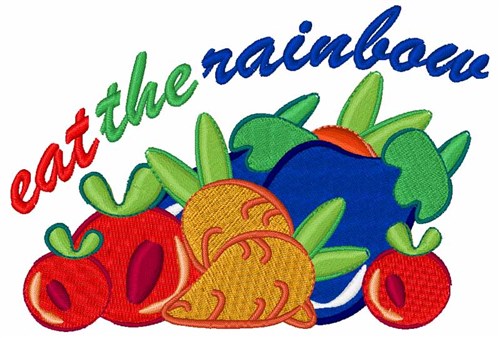 Eat The Rainbow Machine Embroidery Design
