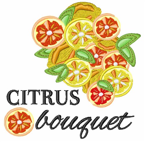 Citrus Bouquet Machine Embroidery Design