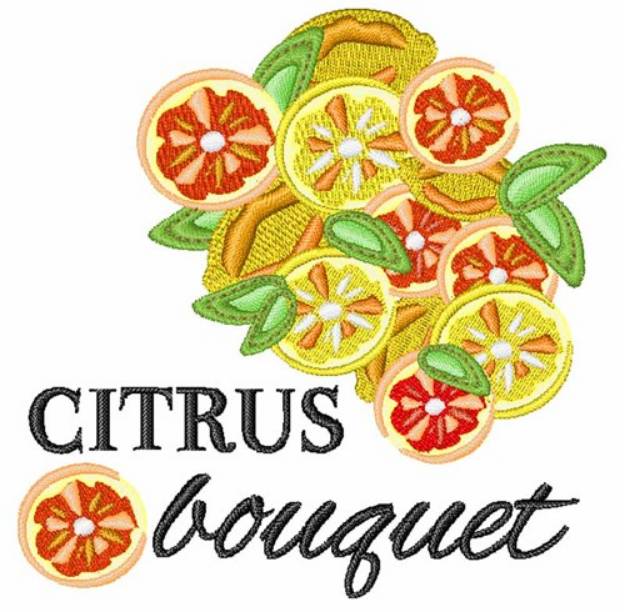 Picture of Citrus Bouquet Machine Embroidery Design