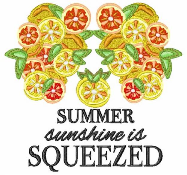 Picture of Summer Sunshine Is Squeezed Machine Embroidery Design