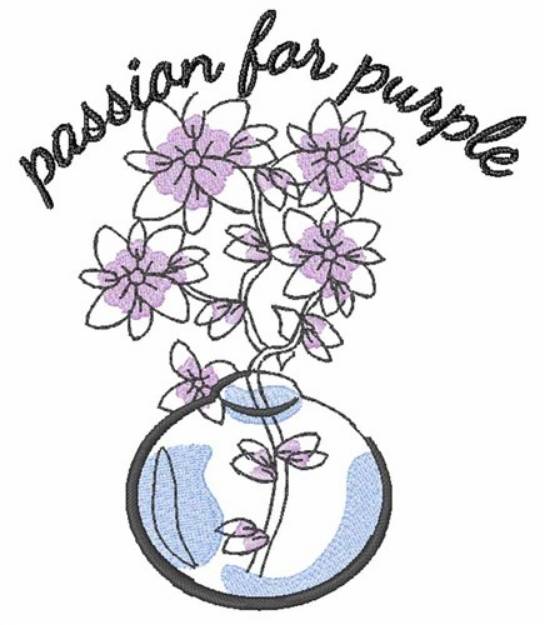 Picture of Passion For Purple Machine Embroidery Design