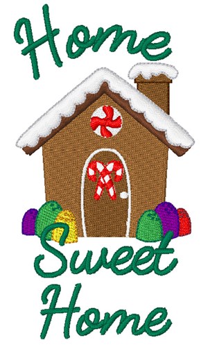 Gingerbread Home Sweet Home Machine Embroidery Design